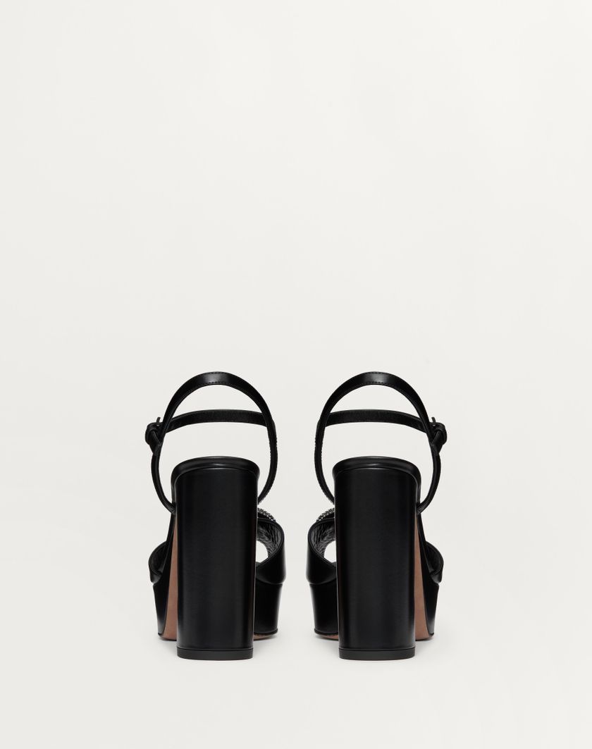 SANDAL WITH VLOGO SIGNATURE PLATFORM IN CALFSKIN 115MM - Image 5
